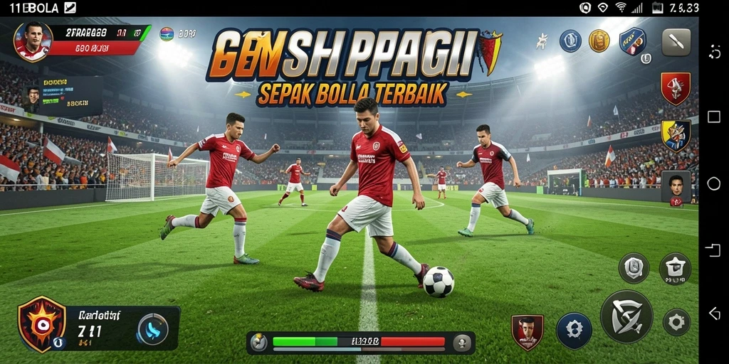 Tampilan gameplay menegangkan dalam 11BOLA yang penuh strategi.