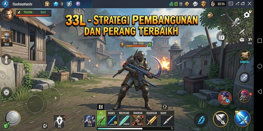 Screenshot dari gameplay 33L yang menunjukkan aksi pertempuran strategi.
