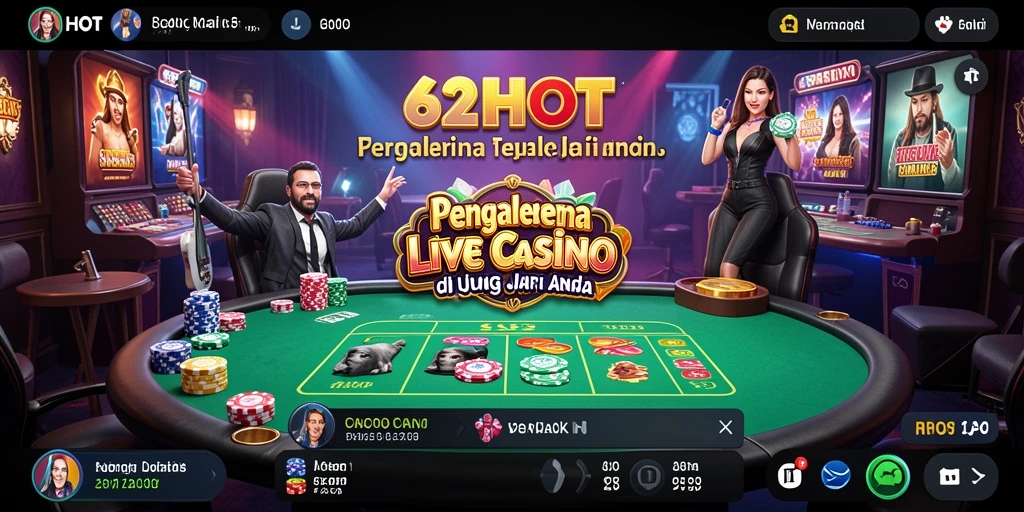 Tampilan gameplay menarik di aplikasi Live Casino 62HOT.