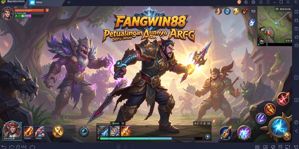 Screenshot FANGWIN88 menampilkan aksi karakter dalam pertempuran ARPG.
