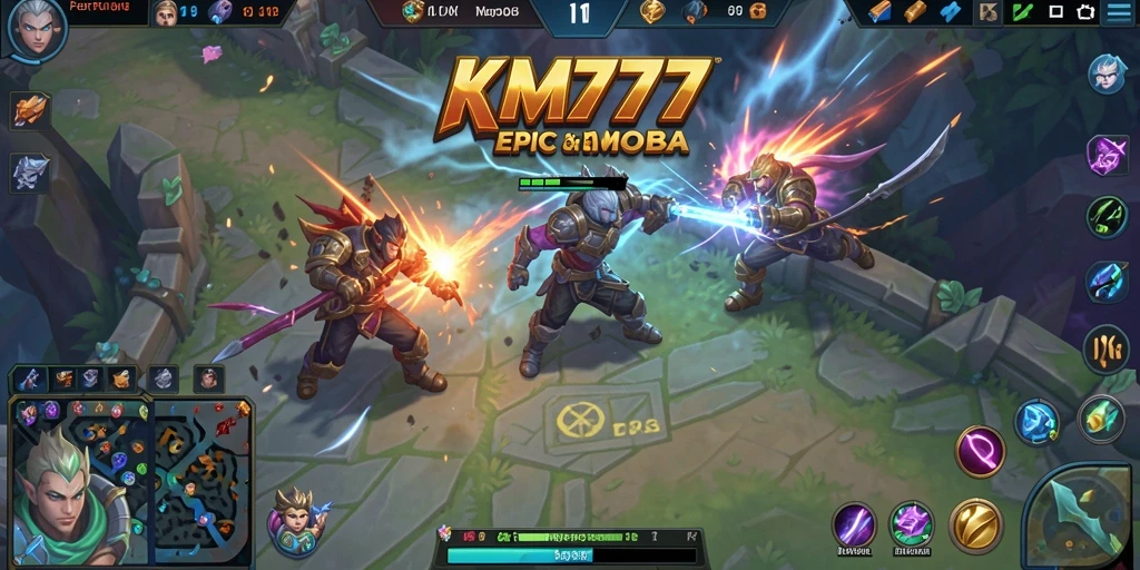 Gameplay seru di arena pertarungan KM777.