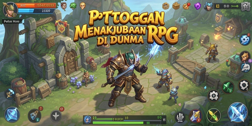 Tampilan gameplay PTTOGEL dengan karakter beraksi di dunia RPG.