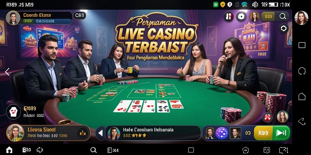 Tampilan gameplay RR89 Live Casino dengan dealer profesional dan grafik menarik.