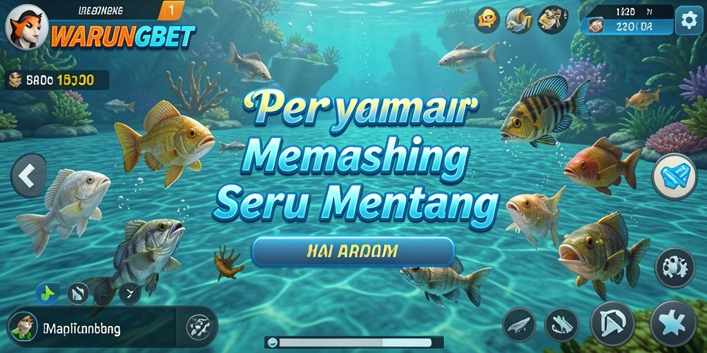 Screenshot dari gameplay menampilkan aktivitas memancing yang seru.